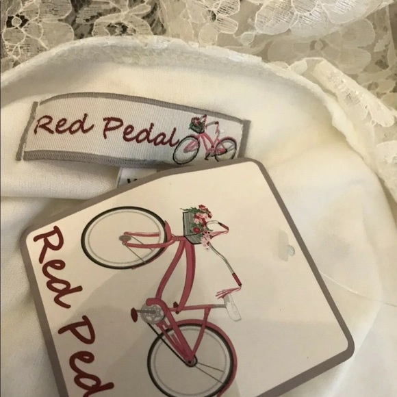 NEW RED PEDAL FLORAL LACE OFF WHITE BLOUSE - SIZE XL NWT - Picture 7 of 10